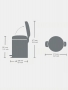 Brabantia, Pedal Bin NewIcon inox satinato anti-impronte - 5L